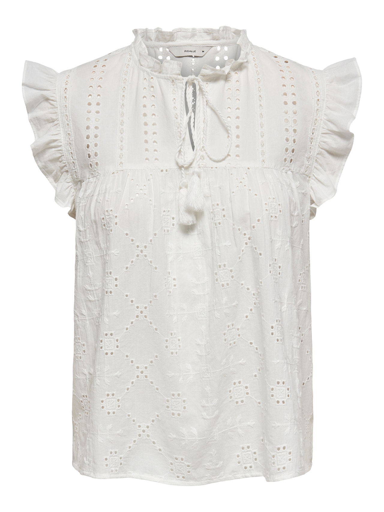 ONLY O-neck lace top -Cloud Dancer - 15218460