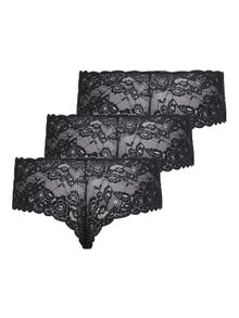 ONLY Curvy lace 3 -pack Hipster -Black - 15218500
