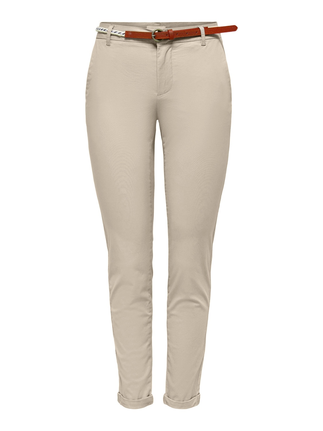 ONLY Pantalons Regular Fit Taille moyenne -Pumice Stone - 15218519