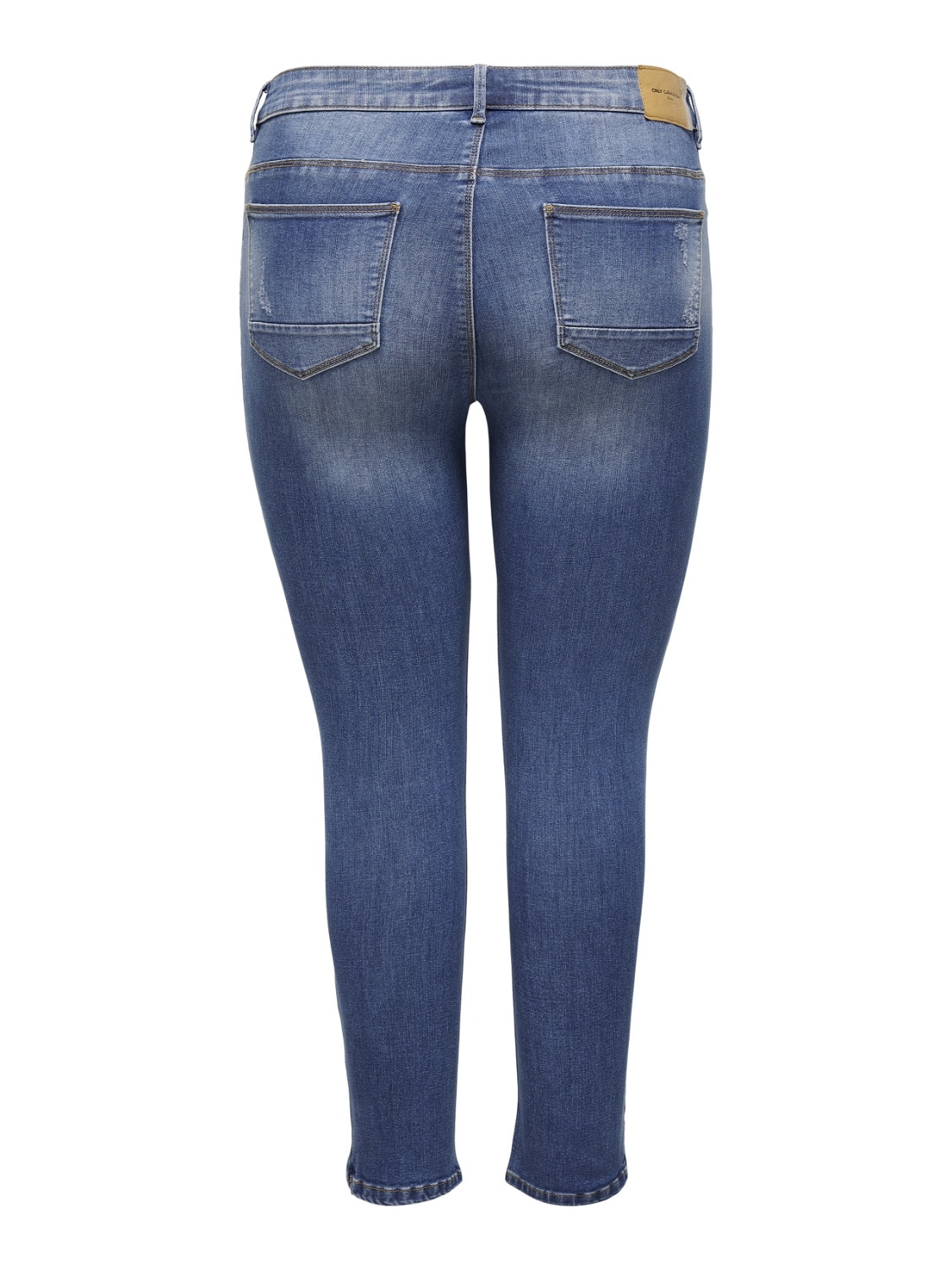 ONLY Curvy carKarla reg ankle Skinny fit jeans -Medium Blue Denim - 15218565