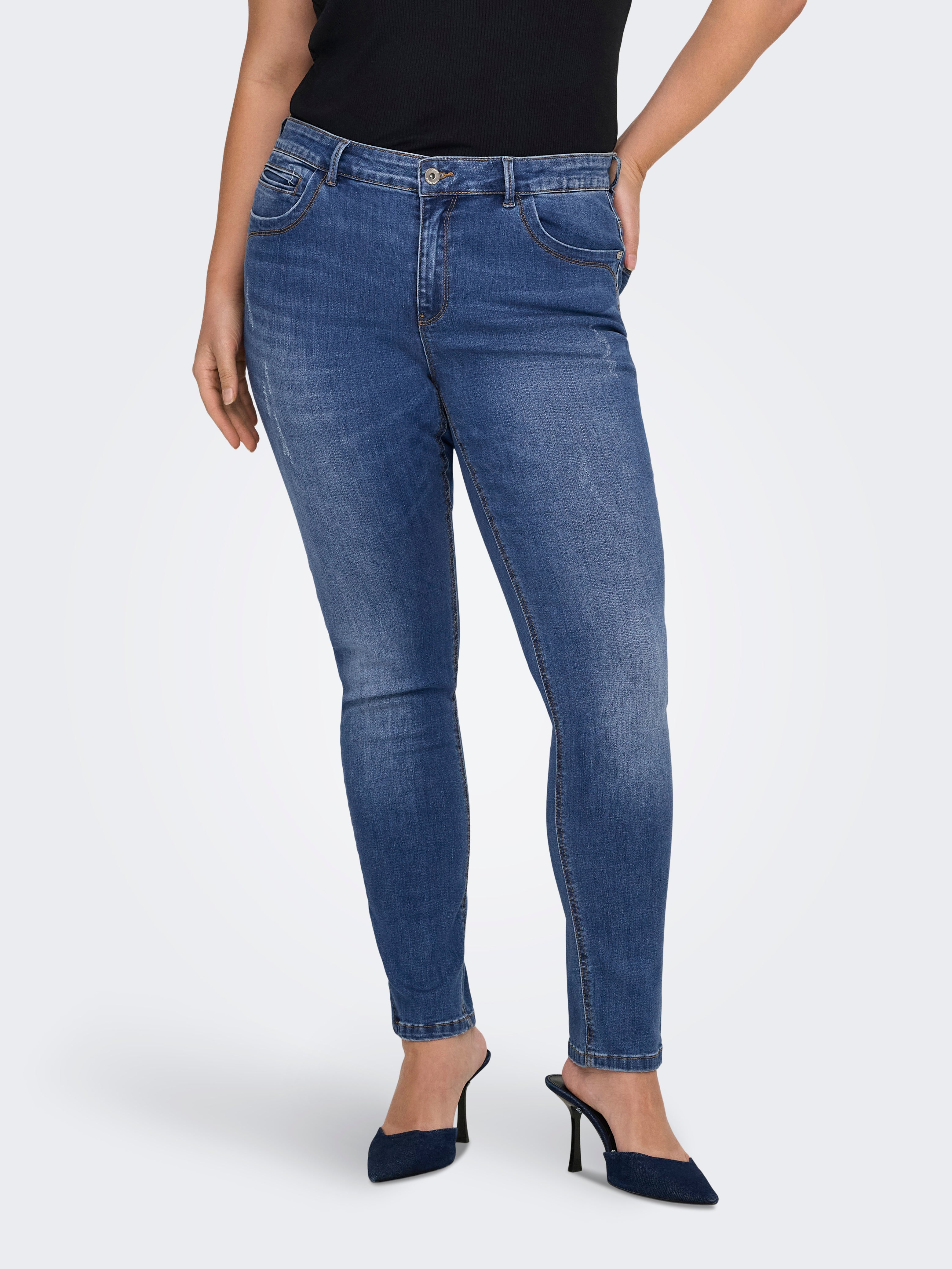 Carkarla Mittlere Taille Skinny Fit Jeans
