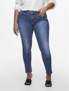 ONLY Curvy carKarla reg ankle Skinny fit-jeans -Medium Blue Denim - 15218565