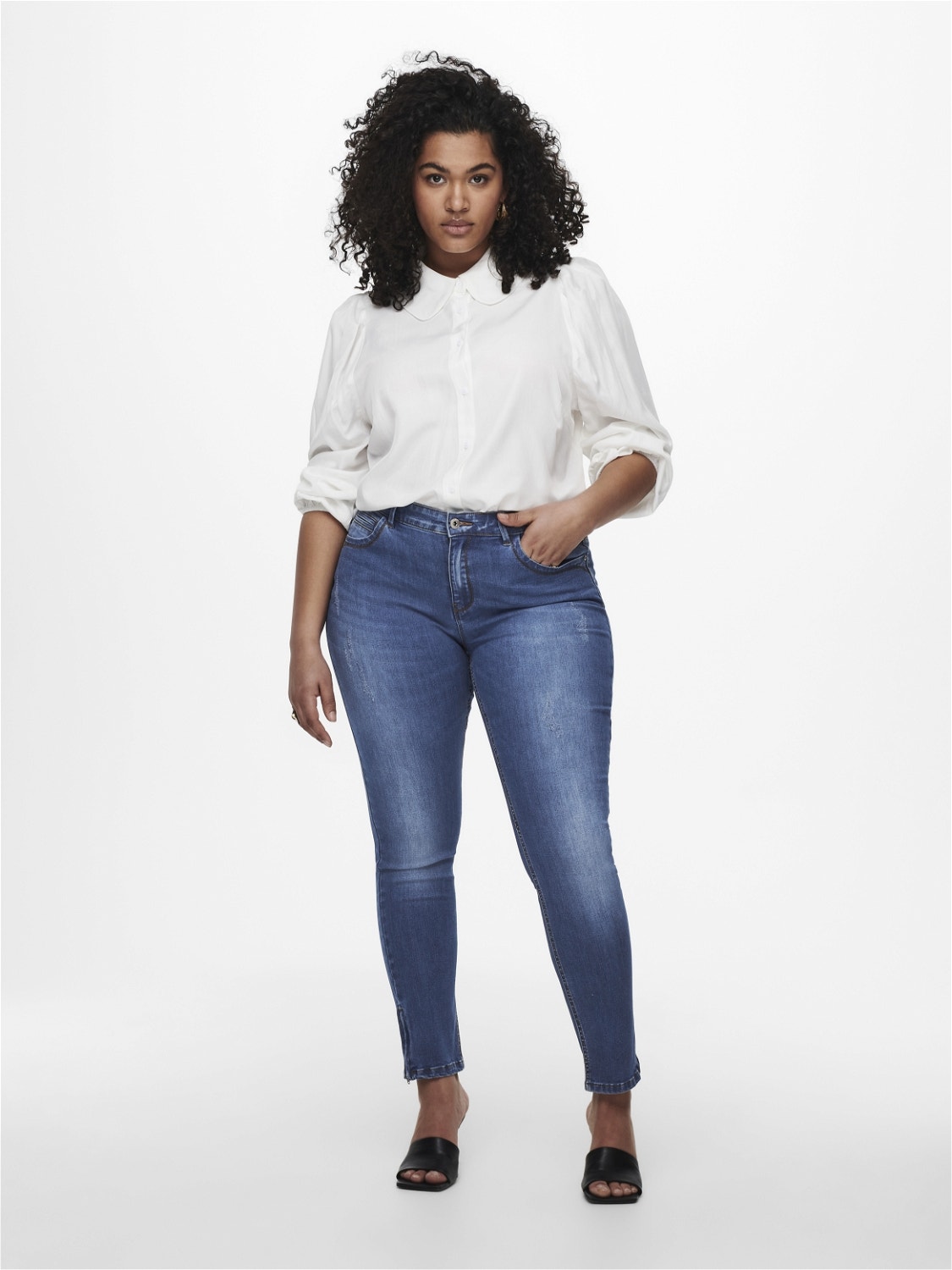 CarKarla reg | Jeans | Azul ONLY® skinny al tobillo talla grande intermedio fit