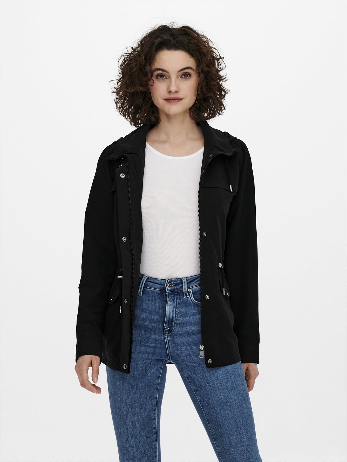 Ladies black deals utility jacket