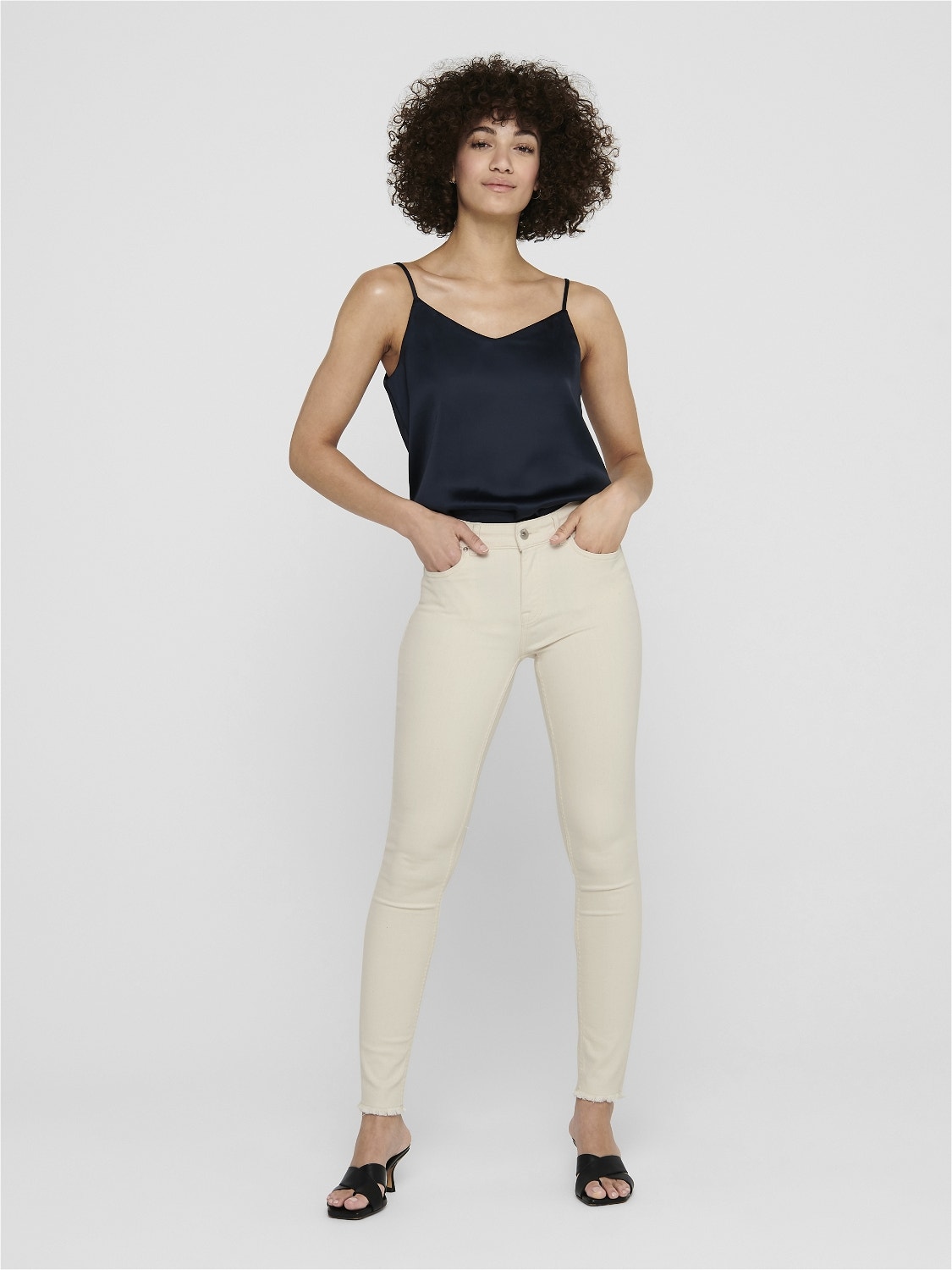 ONLY ONLBlushlife mid ankle Jeans skinny fit -Ecru - 15218655