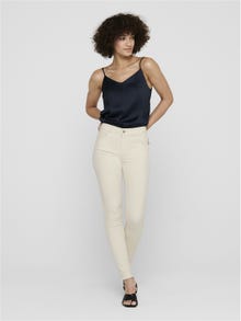 ONLY Skinny Fit Mid waist Jeans -Ecru - 15218655