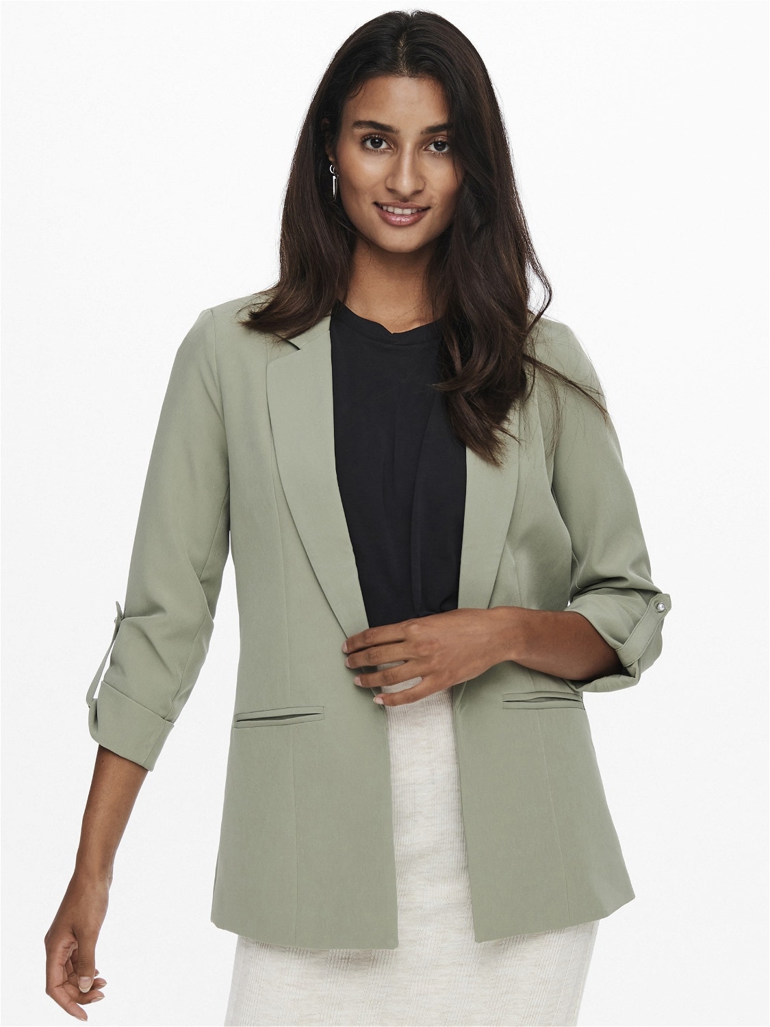 ONLY Long 3/4 sleeved blazer -Shadow - 15218743