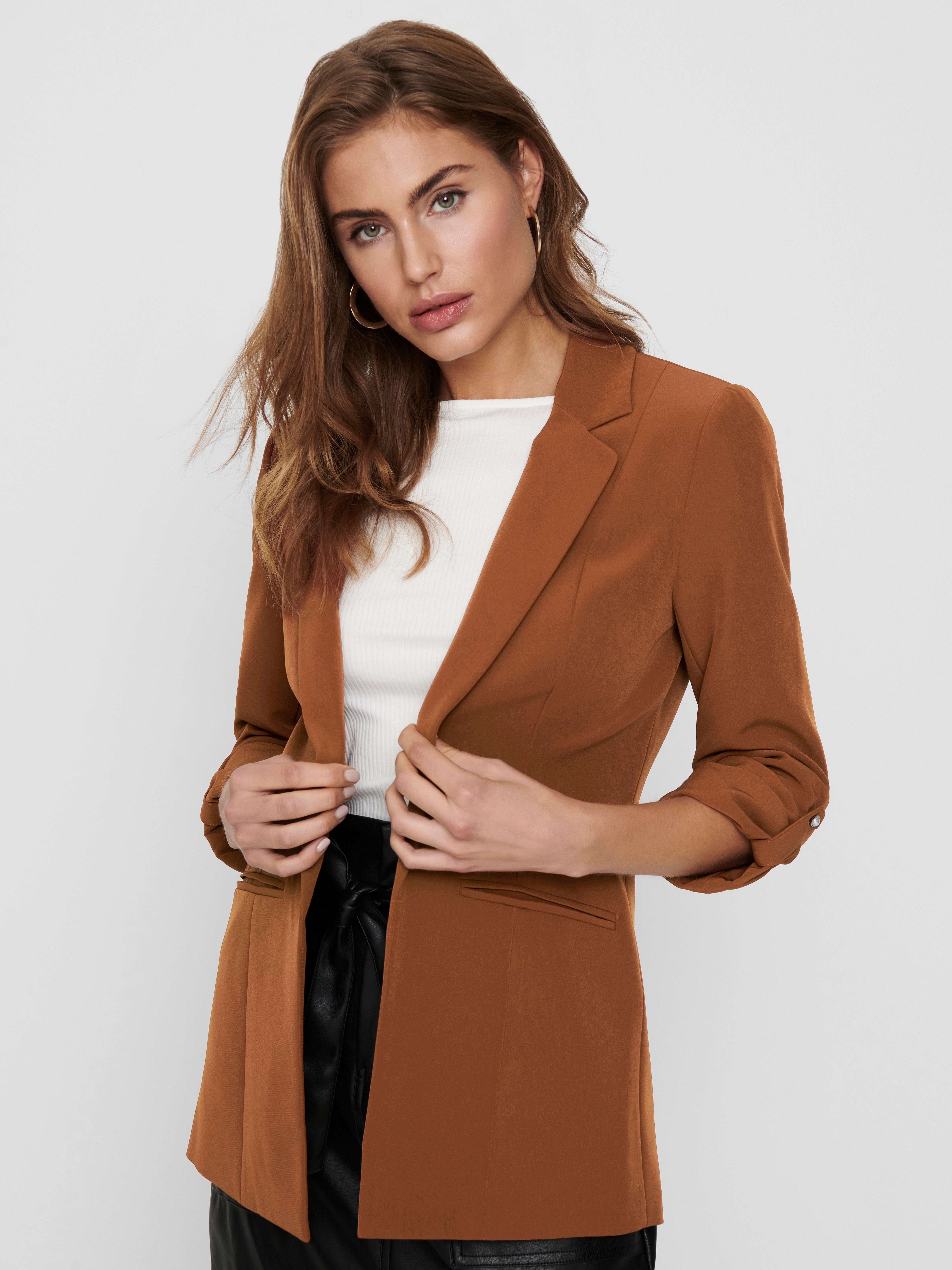 3/4 sleeved Blazer Medium Brown ONLY®