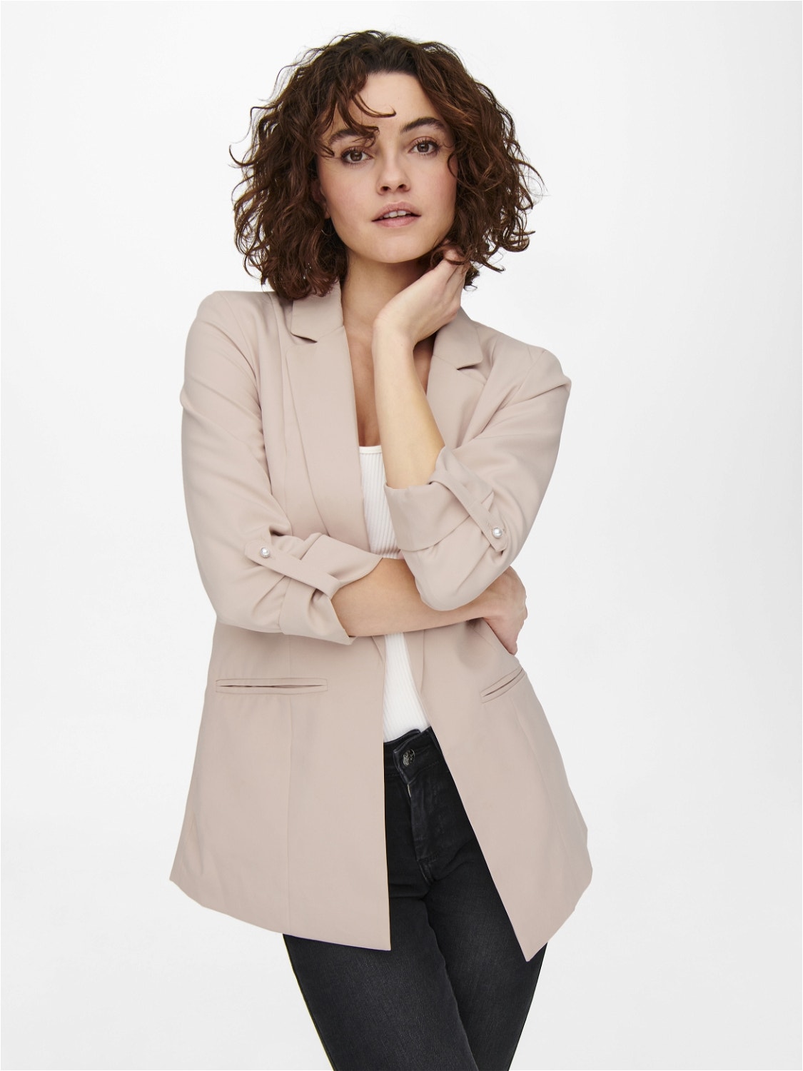 ONLY Manches 3/4 Blazer -Sepia Rose - 15218743