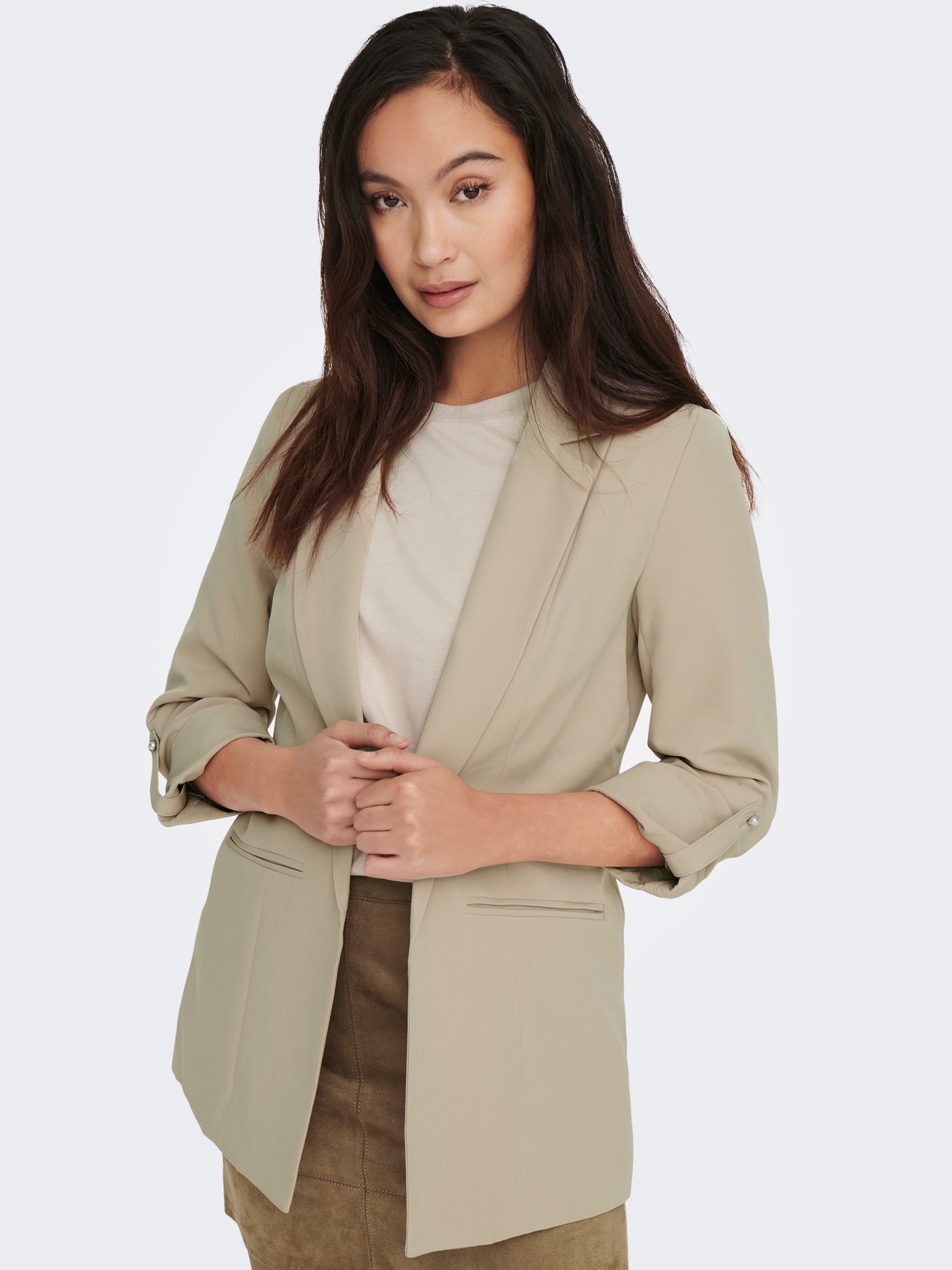 ONLY 3/4 sleeved Blazer -Oxford Tan - 15218743