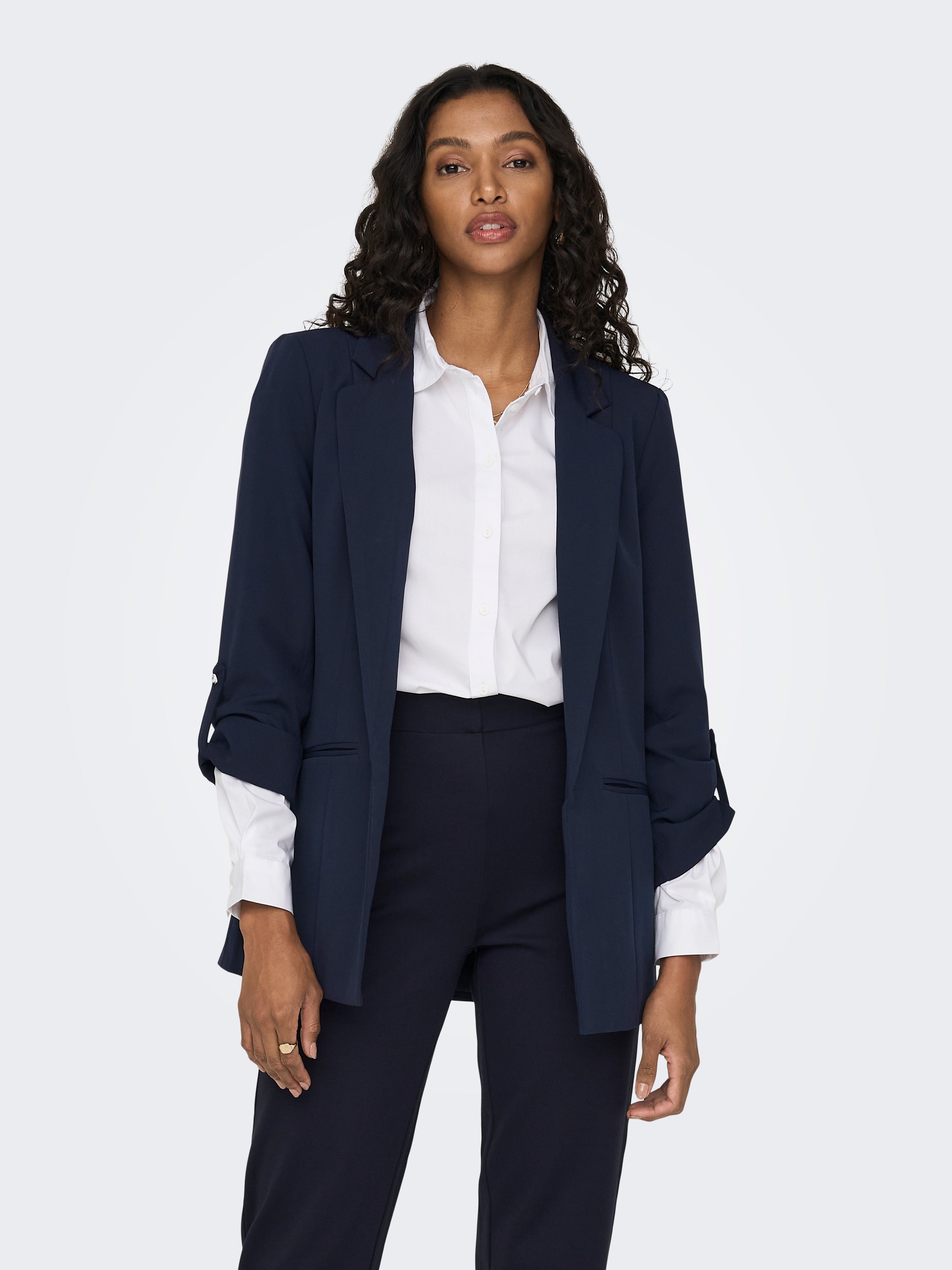 Navy blue hot sale blazer womens