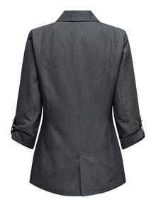 ONLY Normal geschnitten Reverskragen Ärmelbündchen mit Knopf Blazer -Medium Grey Melange - 15218743