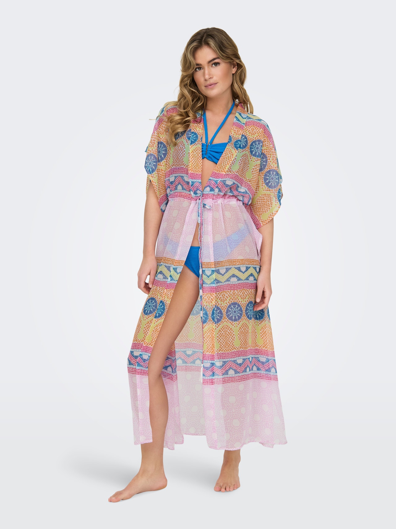 ONLY Printed beach dress -Cloud Dancer - 15218756
