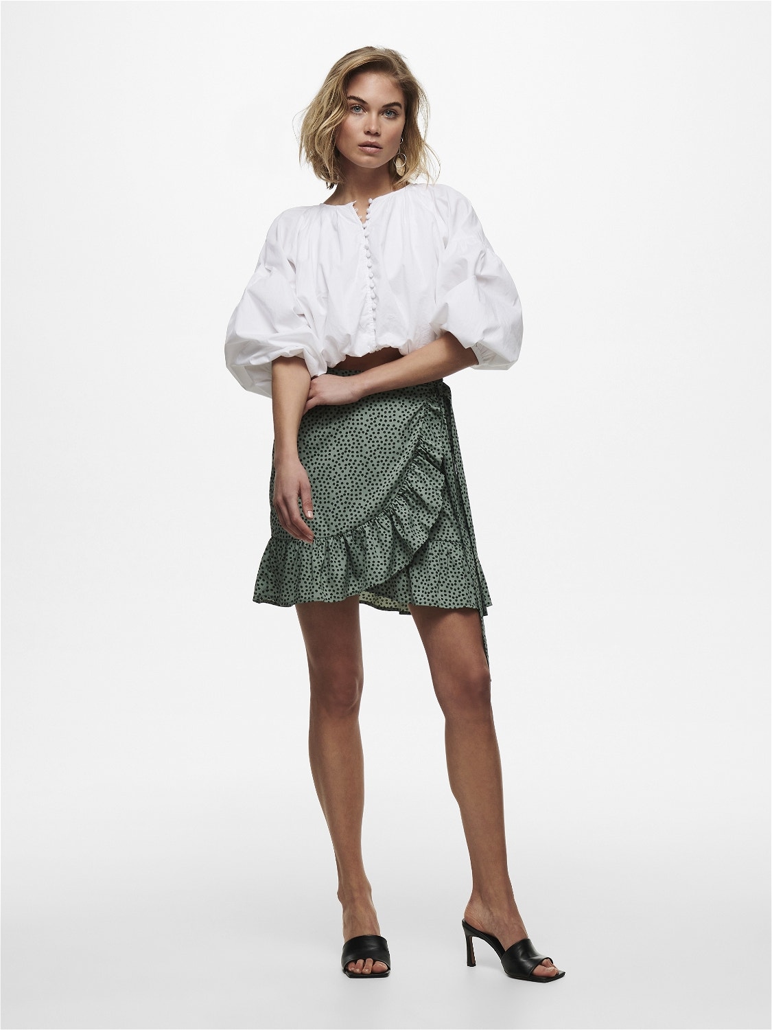 ONLY mini Wrap Skirt -Chinois Green - 15219146