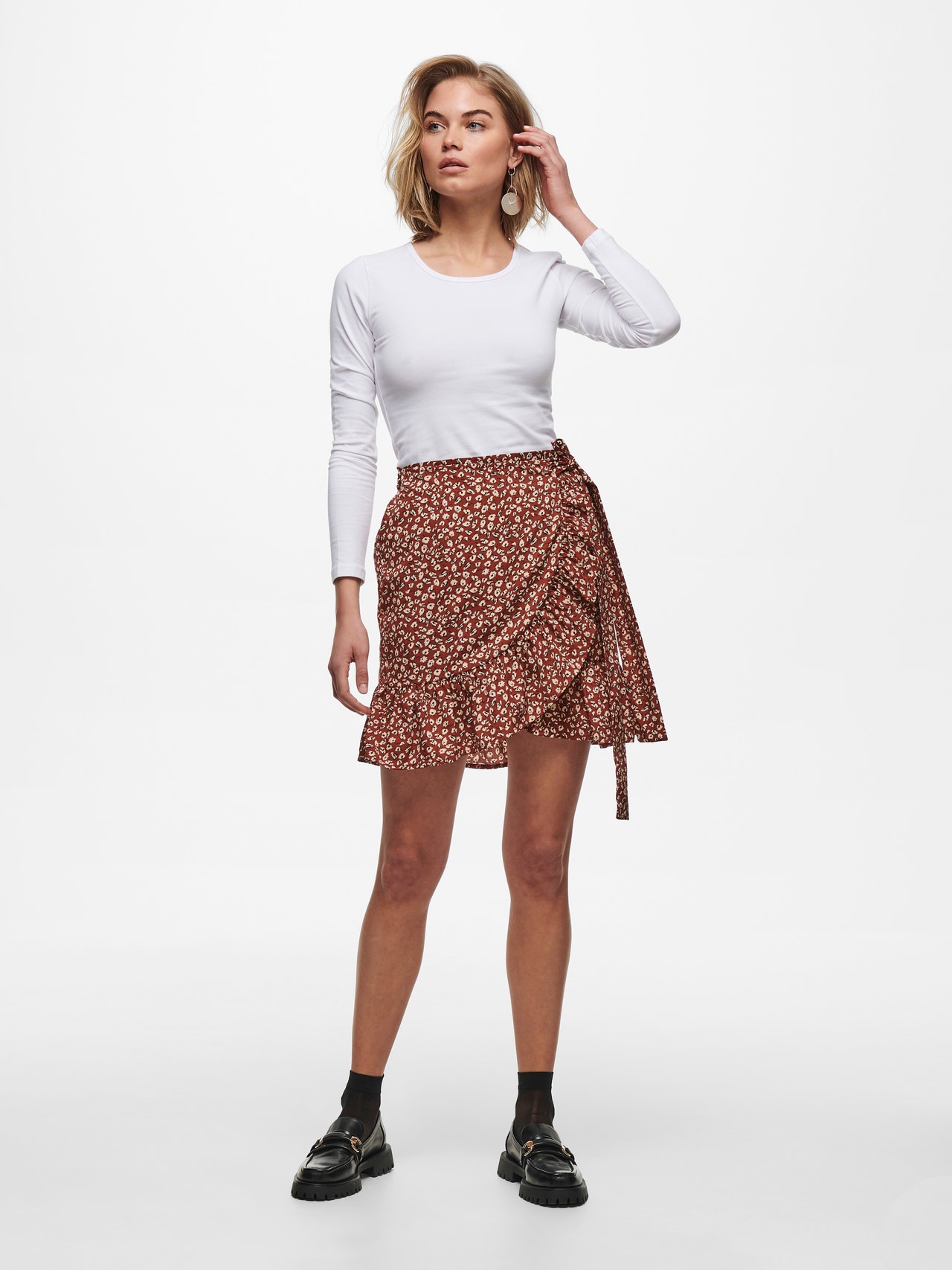 ONLY Wrap Skirt -Henna - 15219146