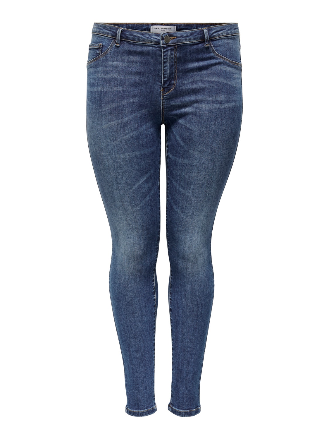 ONLY Curvy Carflora Life Reg Skinny Fit Jeans -Medium Blue Denim - 15219189