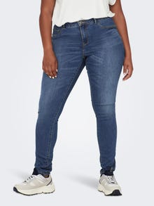 ONLY Carflora life reg Talla Grande Jeans skinny fit -Medium Blue Denim - 15219189