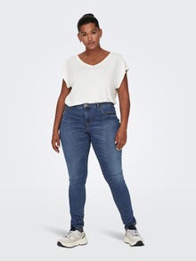 ONLY Curvy carflora life reg Skinny fit-jeans -Medium Blue Denim - 15219189