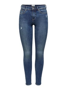 ONLY Liibuv lõige Keskmine vöökoht Teksad -Medium Blue Denim - 15219241