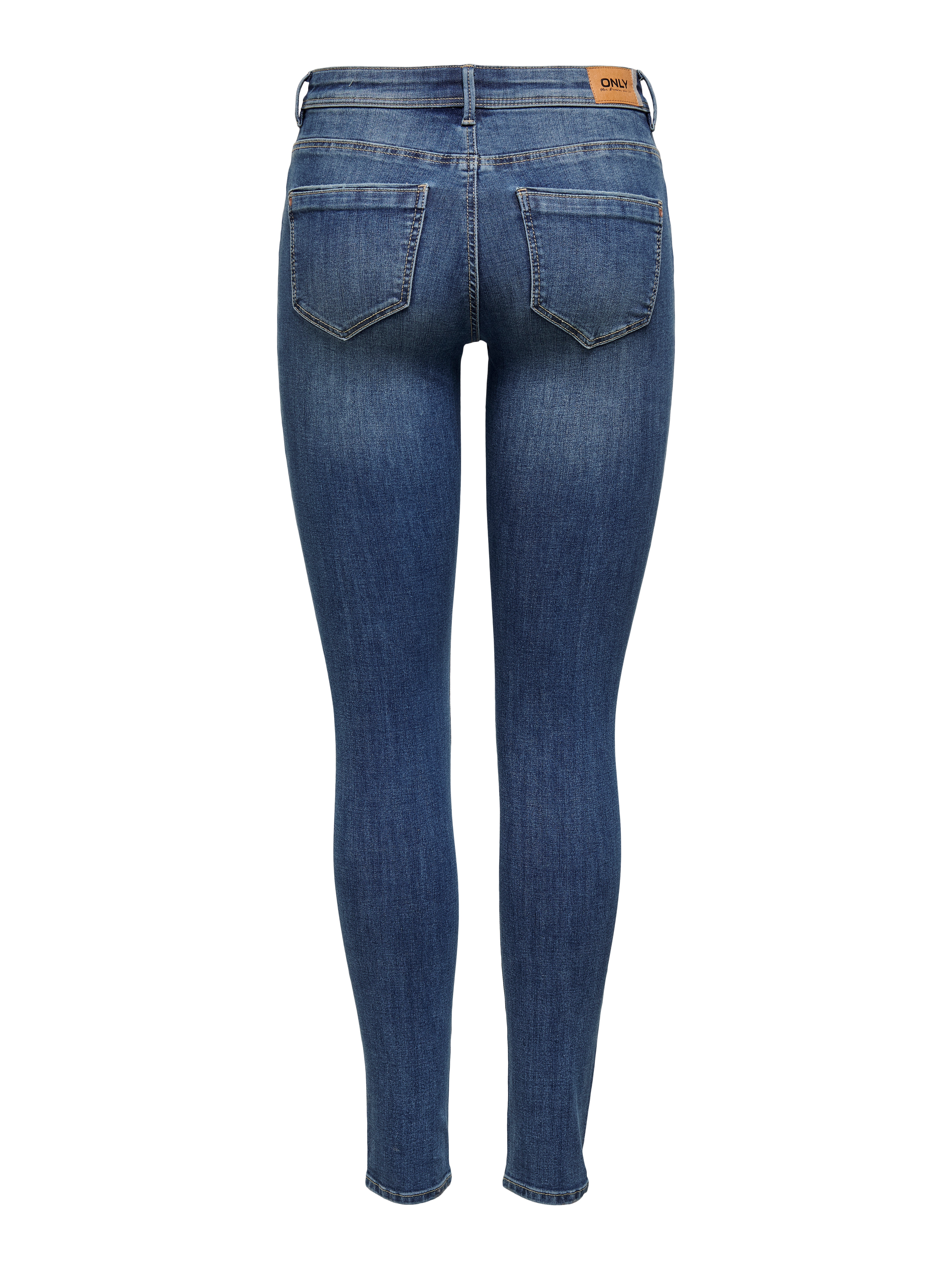 ONLWAUW Mittlere Taille Skinny Fit Jeans | Mittelblau | ONLY®