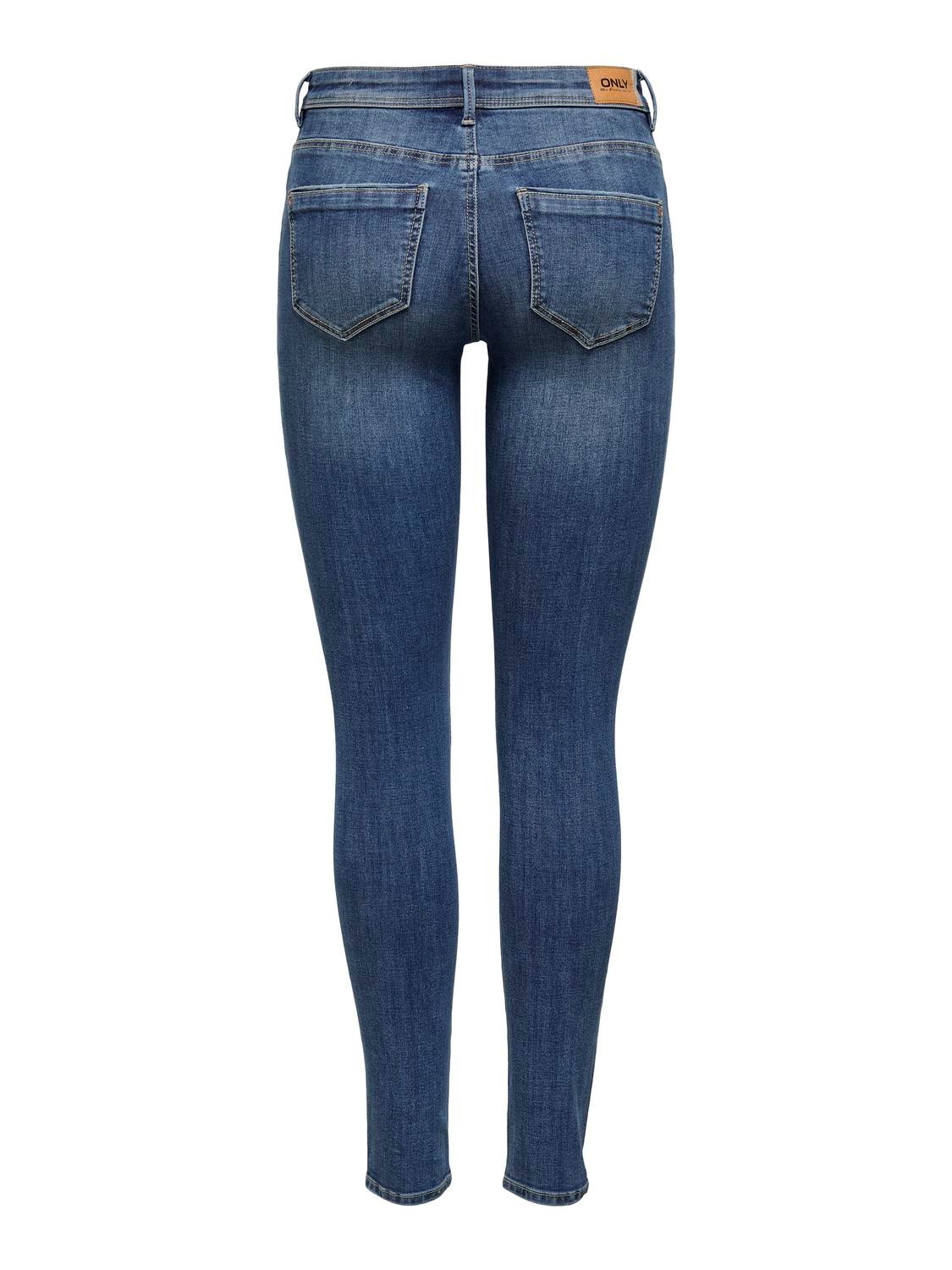 ONLY Skinny Fit Mid waist Jeans -Medium Blue Denim - 15219241
