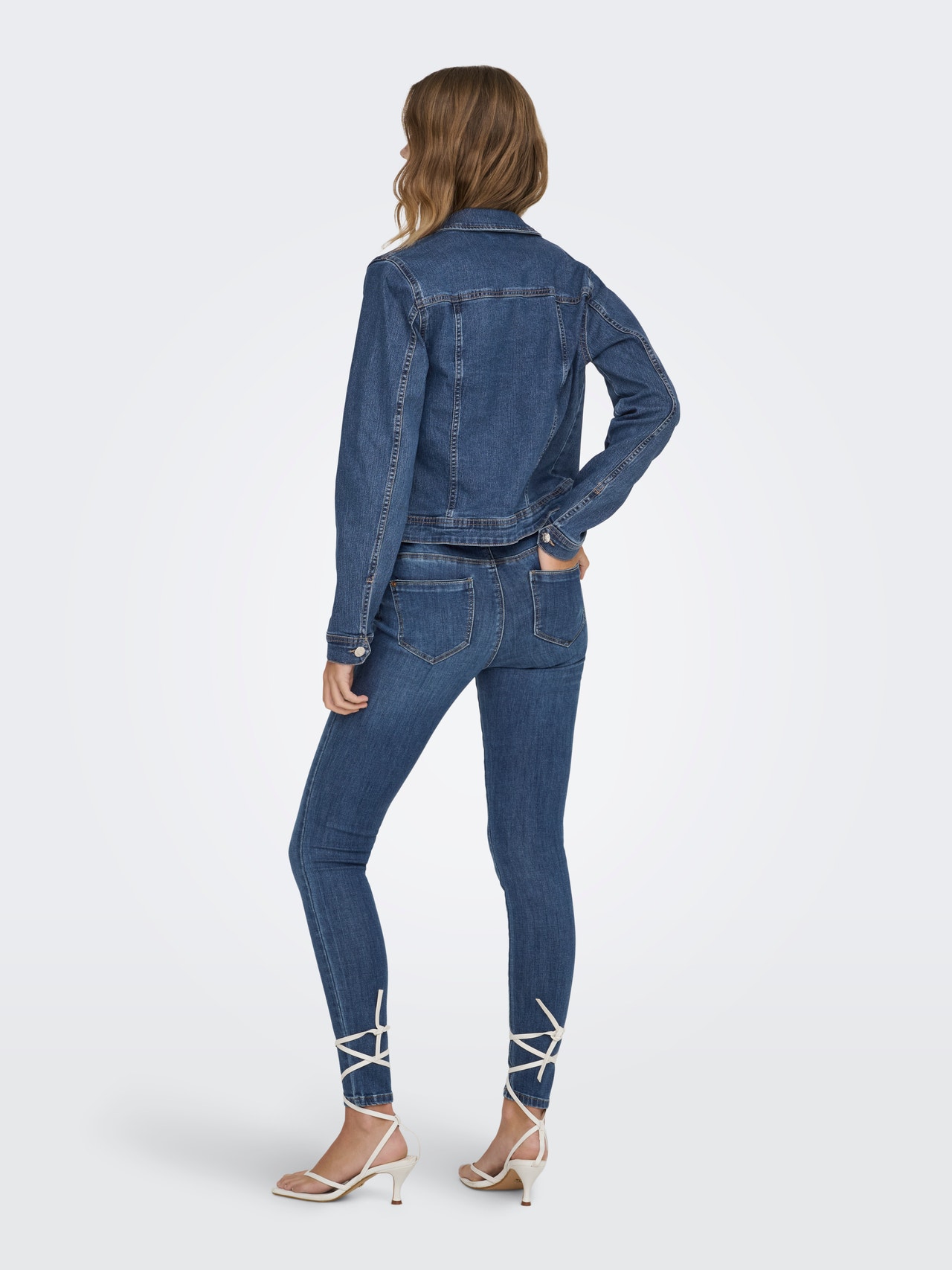 ONLY Liibuv lõige Keskmine vöökoht Teksad -Medium Blue Denim - 15219241