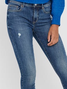 ONLY ONLWAUW MID waist SKINNY Jeans -Medium Blue Denim - 15219241