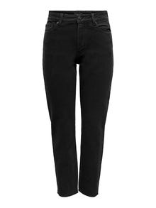 ONLY Straight fit High waist Jeans -Black Denim - 15219264