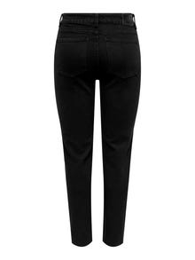 ONLY ONLEmily life hw straight Cropped jeans -Black Denim - 15219264