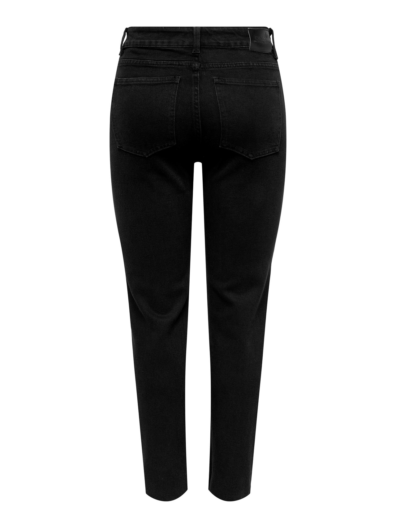 ONLY ONLEmily life hw straight Cropped jeans -Black Denim - 15219264