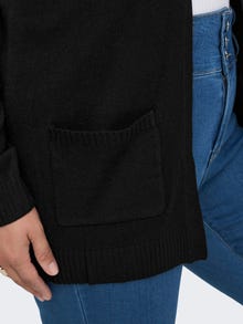 ONLY Curvy open Knitted Cardigan -Black - 15219653