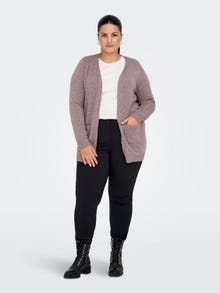 ONLY Curvy open Knitted Cardigan -Rose Brown - 15219653