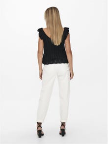 ONLY Karotte Hohe Taille Jeans -White - 15219708