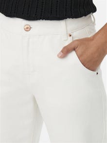 ONLY ONLTroy life Karottenhose mit hohem Bund Straight Fit Jeans -White - 15219708