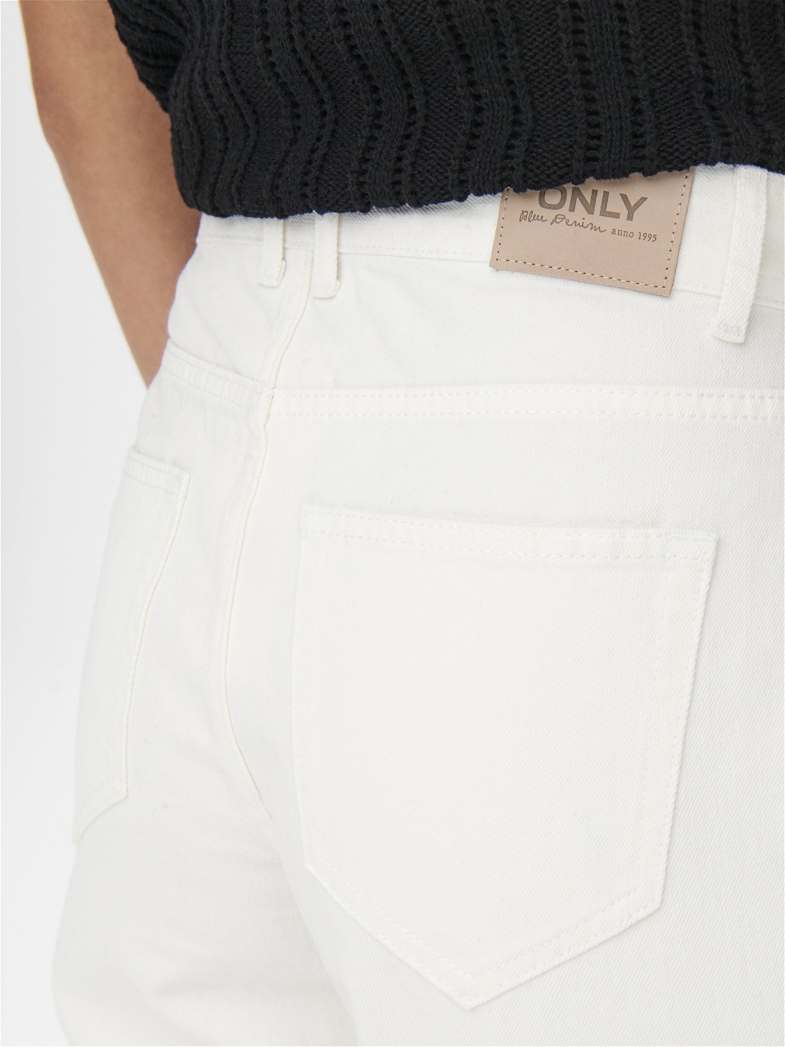 ONLY ONLTroy life highwaist carrot Straight fit-jeans -White - 15219708