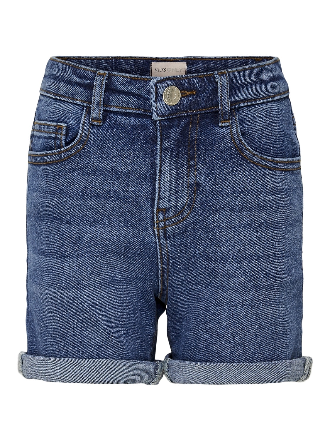 ONLY Regular fit Omvouwbare zomen Shorts -Medium Blue Denim - 15220037