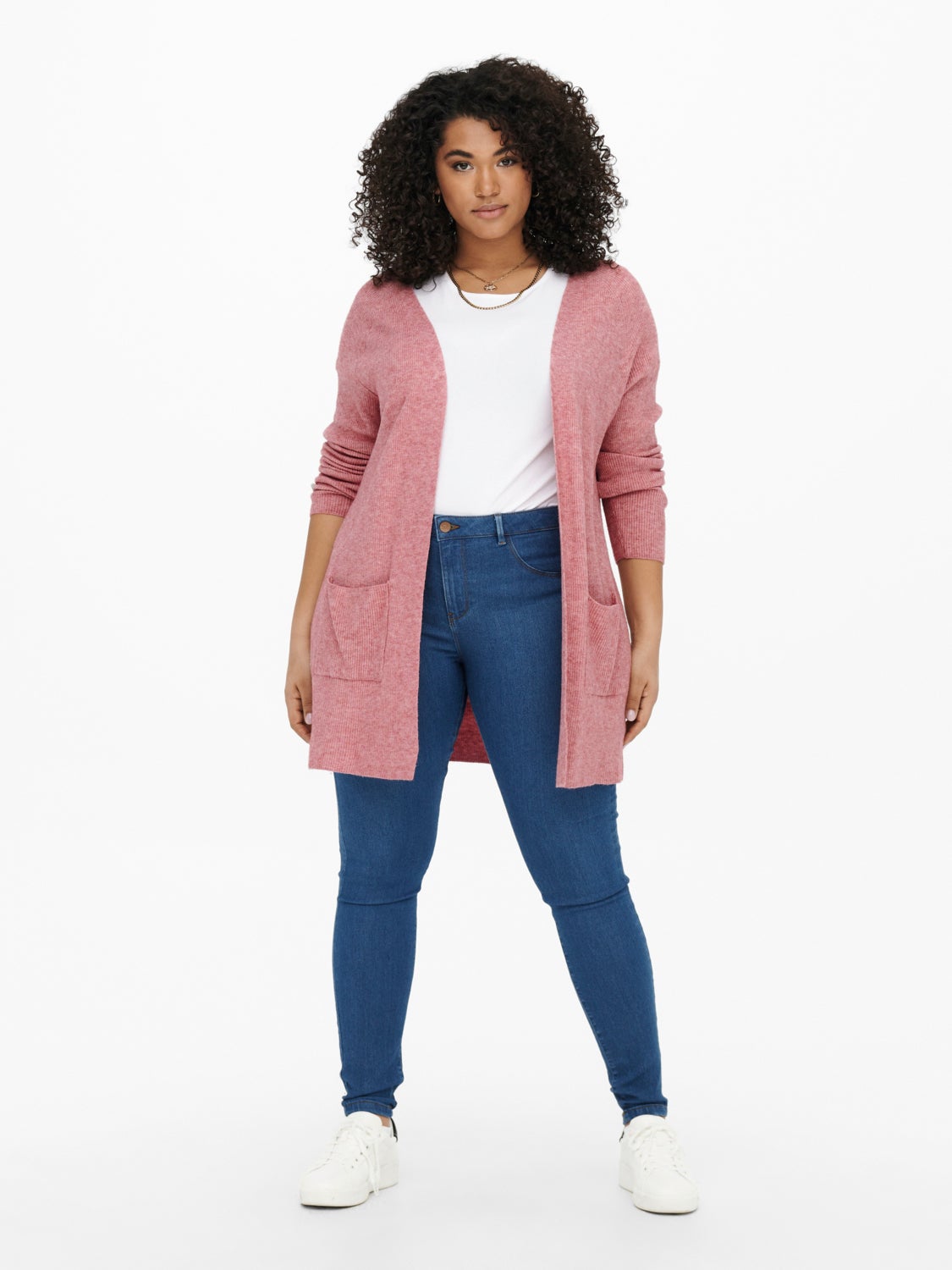 Curvy long Knitted Cardigan with 25 