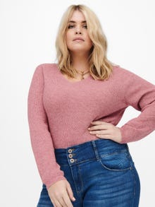ONLY Curvy Strickpullover -Dusty Rose - 15220491