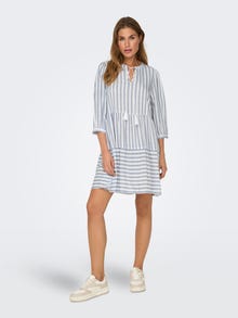 ONLY Striped loose fitted dress -Cloud Dancer - 15220521