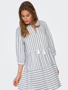 ONLY Striped loose fitted dress -Cloud Dancer - 15220521