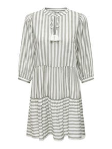 ONLY Striped loose fitted dress -Cloud Dancer - 15220521