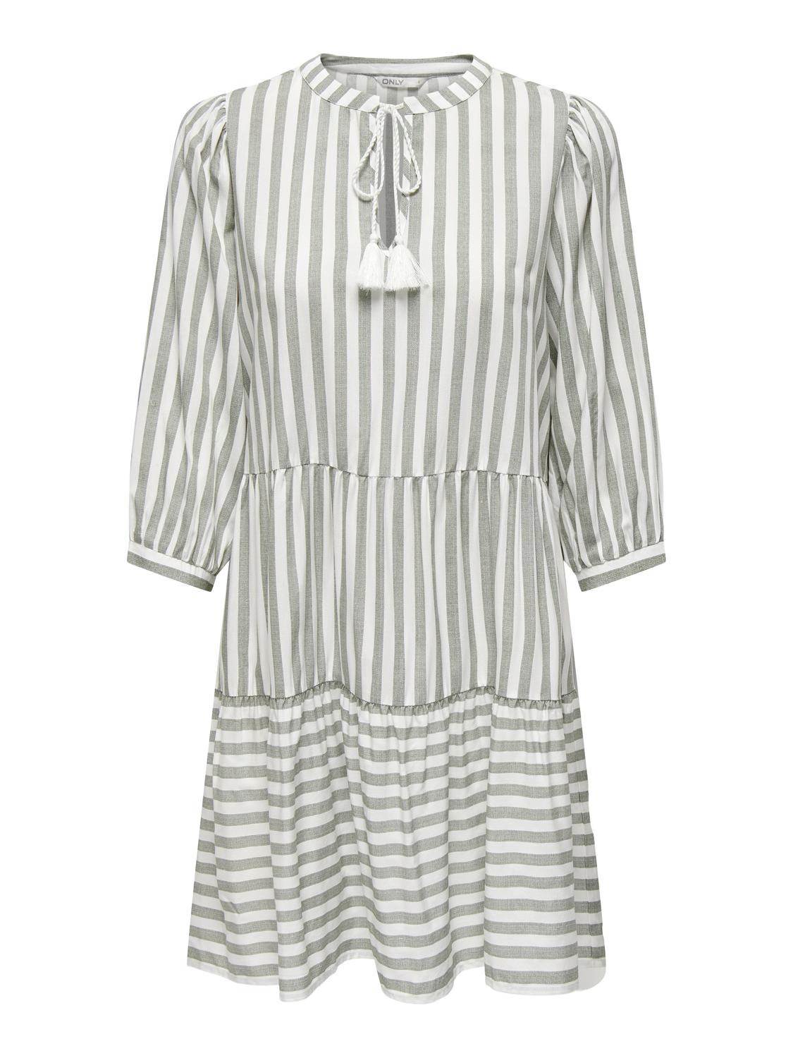 ONLY Striped loose fitted dress -Cloud Dancer - 15220521