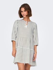 ONLY Striped loose fitted dress -Cloud Dancer - 15220521
