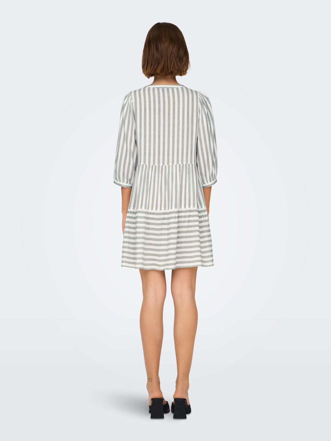 ONLY Striped loose fitted dress -Cloud Dancer - 15220521