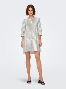 ONLY Striped loose fitted dress -Cloud Dancer - 15220521