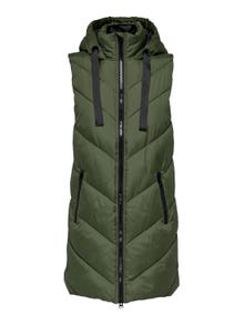 ONLY Hood with string regulation Otw Gilet -Forest Night - 15220630