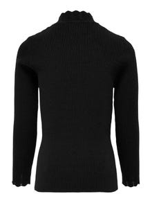 ONLY Rib Knitted Pullover -Black - 15220754