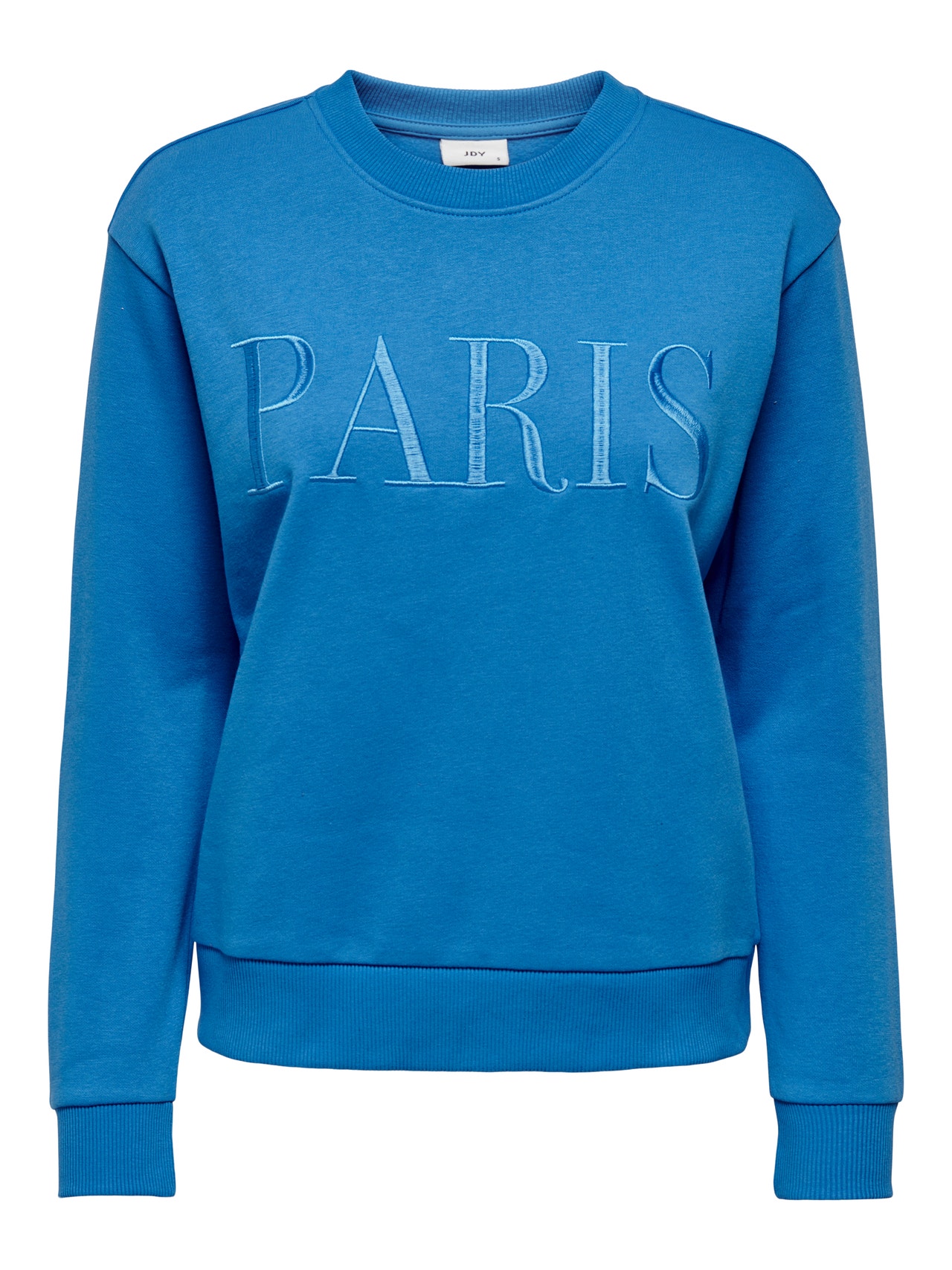 ONLY Regular Fit Round Neck Ribbed cuffs Sweatshirt -French Blue - 15221015