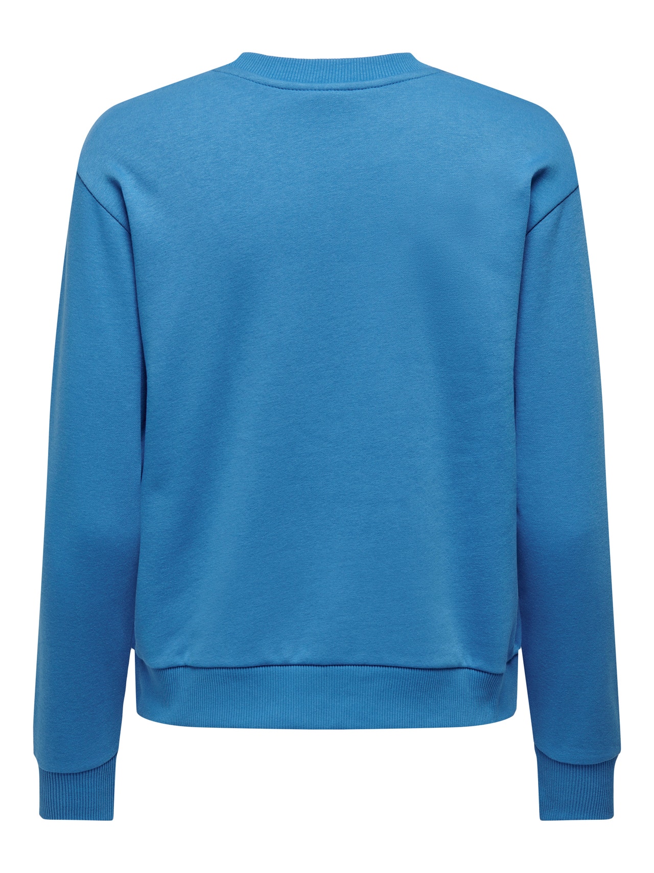 ONLY Regular fit O-hals Geribde mouwuiteinden Sweatshirt -French Blue - 15221015