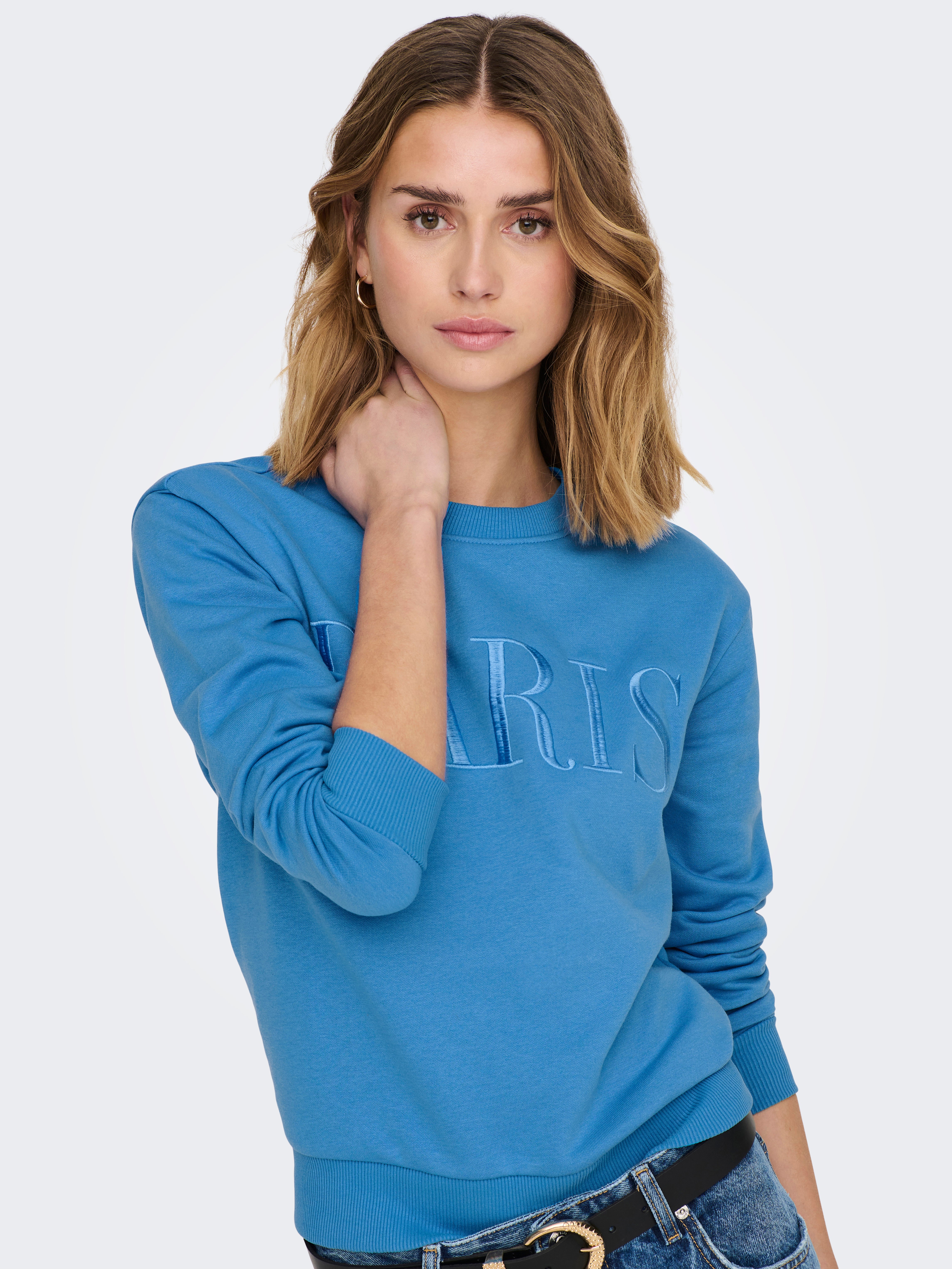 french blue sweatshirt